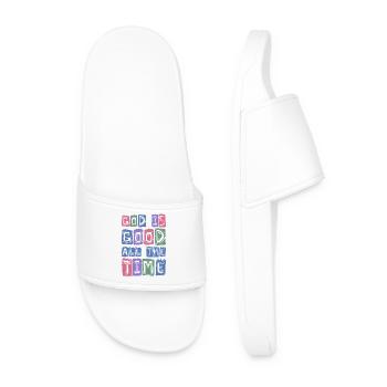 Dieu est bon en tout temps Foi rétro - Claquettes Homme - blanc - Devant