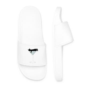 Silhouette du chat en verre - Claquettes Homme - blanc - Devant