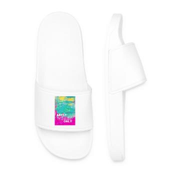 Artsy Vibes Only - Men’s Pool Sliders - white - Front