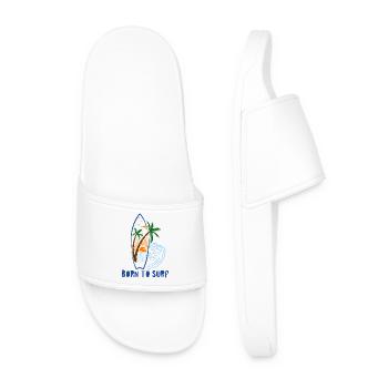 Born to surf – Palm Sunset - Men’s Pool Sliders - white - Front