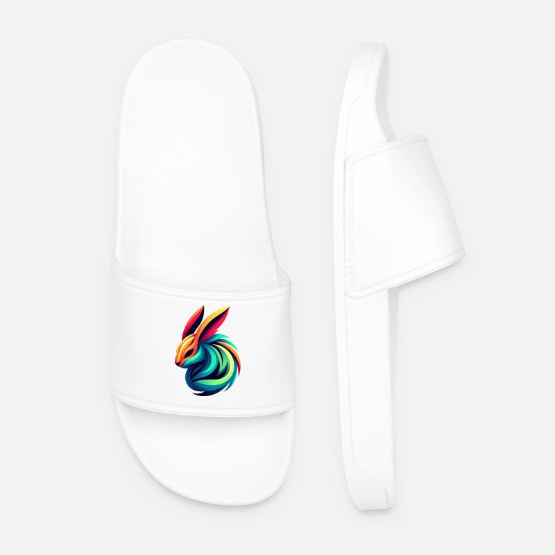 Lapin Couleur Éclatante - Claquettes Homme - blanc