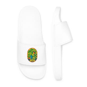 Plant Mom Tropical Patch - Männer Badelatschen - Weiß - Vorne