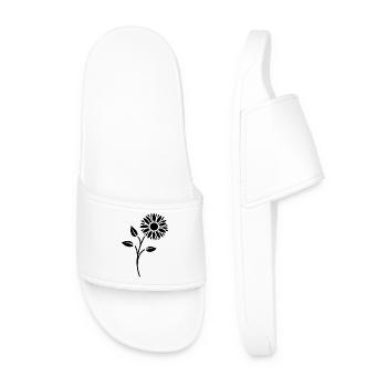 Silhouette de fleurs Art abstrait en fleurs - Claquettes Homme - blanc - Devant