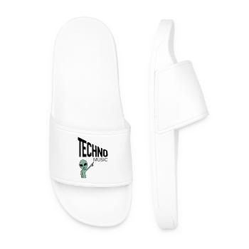 Green Alien Pointer - Men’s Pool Sliders - white - Front
