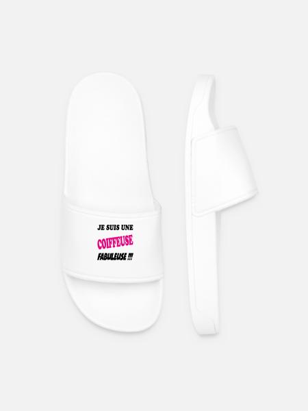 Je suis une coiffeuse fabuleuse !!! - Claquettes Homme - blanc