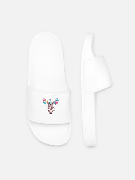 Âne Anniversaire Bébé - Claquettes Homme - blanc