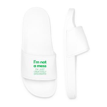 Je ne suis pas un désastre - Claquettes Homme - blanc - Devant