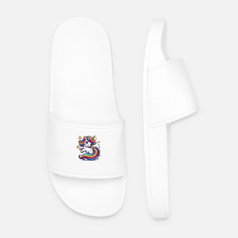 Licorne - Claquettes Homme - blanc