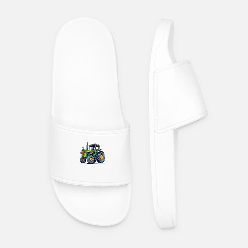 Tractor Tractor - Men’s Pool Sliders - white