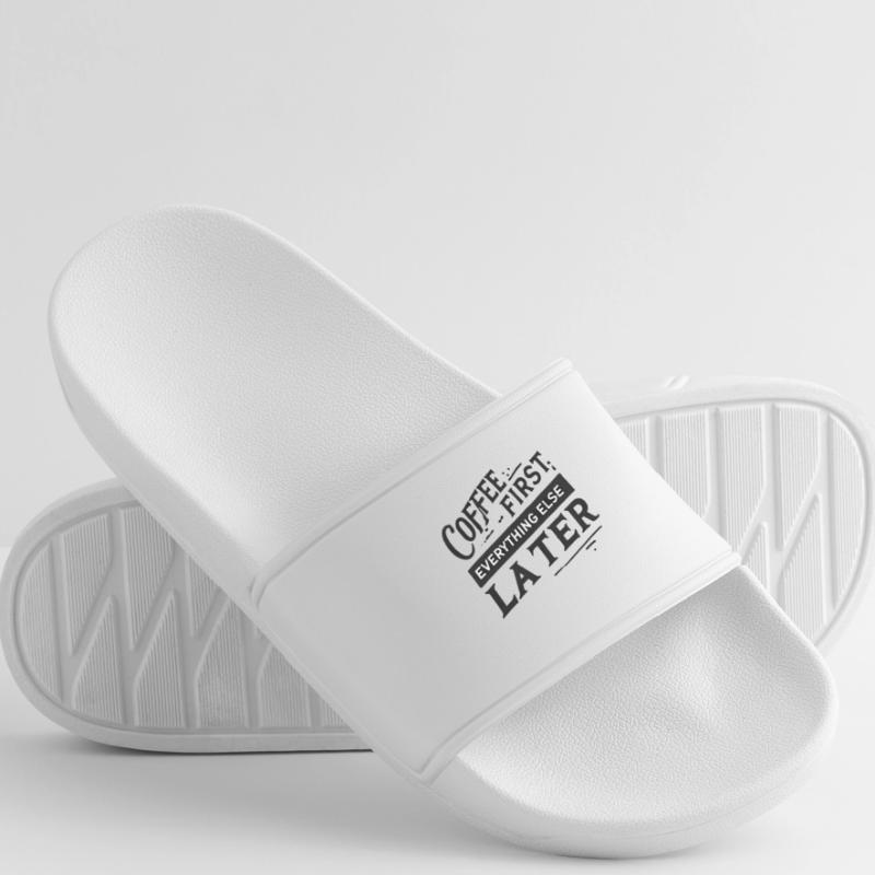 Coffee First. Everything Else Later Men’s Pool Sliders
