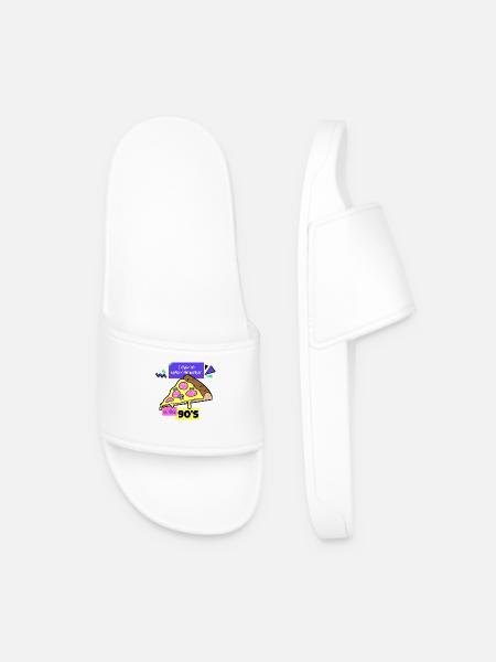 I grew up without the internet in the 90's - Men’s Pool Sliders - white