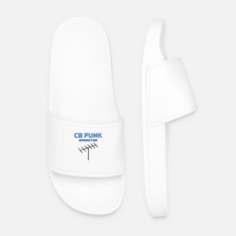 CB RADIO Operator - Men’s Pool Sliders - white
