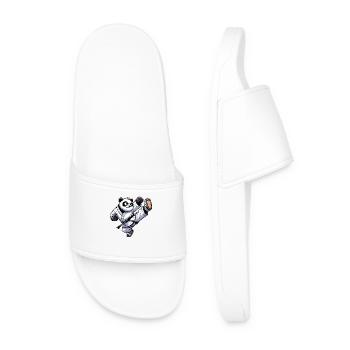 Panda Bear Karate - Men’s Pool Sliders - white - Front