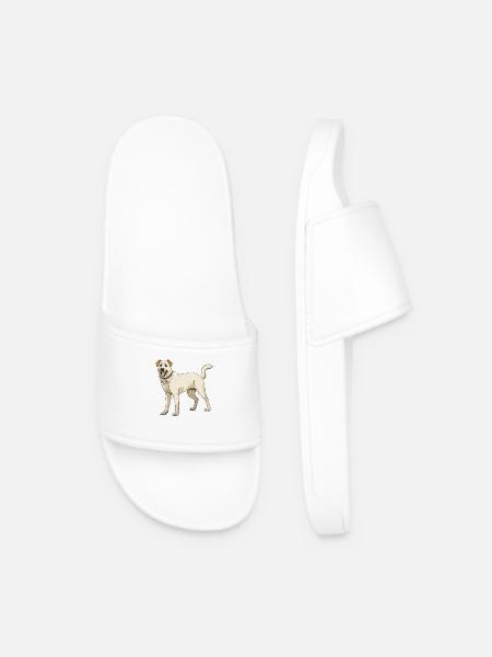 Kangal Dog - Men’s Pool Sliders - white