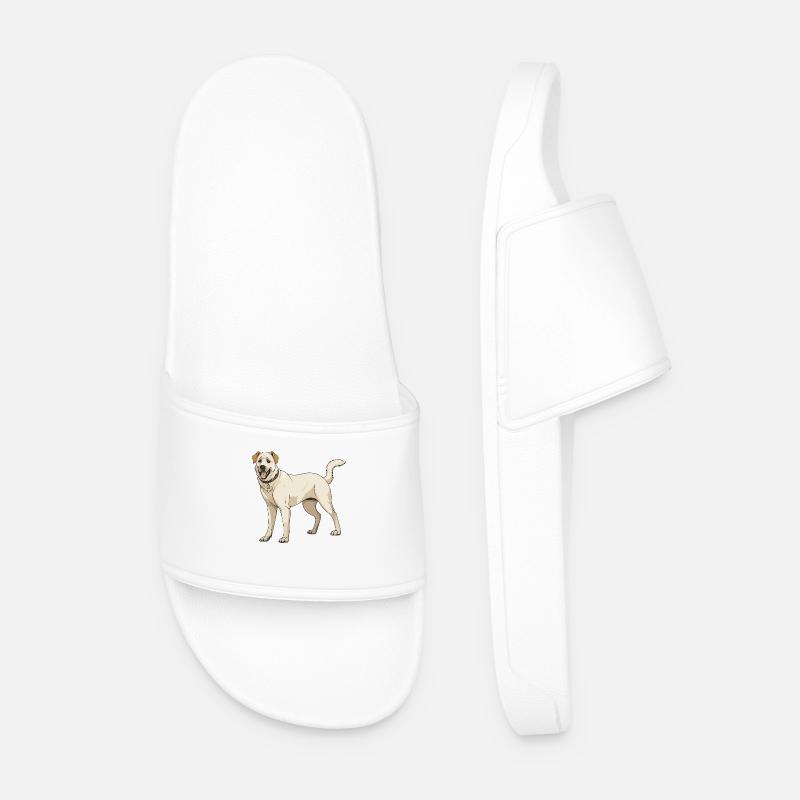 Kangal Dog - Men’s Pool Sliders - white