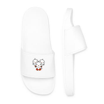 3 canards papa maman enfants épaules tenant cirque - Claquettes Homme - blanc - Devant