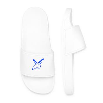Raven Bird Peeps Evil Cool Funny Comic Humor Fun - Men’s Pool Sliders - white - Front