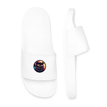 Bear Comic Cool Summer - Men’s Pool Sliders - white - Front