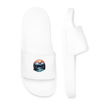 Mountains Outdoor Landscape - Men’s Pool Sliders - white - Front
