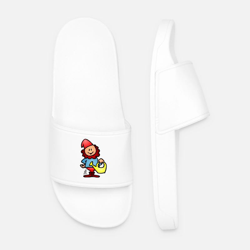 Gnom - Männer Badelatschen - Weiß