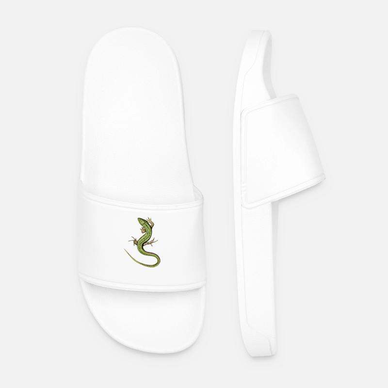 Eidechse - Männer Badelatschen - Weiß