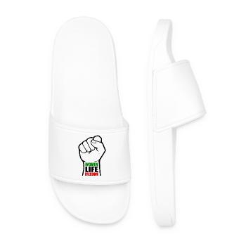 Women life freedom - Men’s Pool Sliders - white - Front