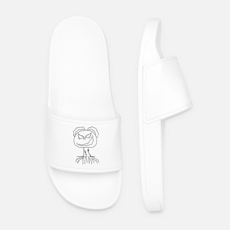 cheeky tree - Men’s Pool Sliders - white