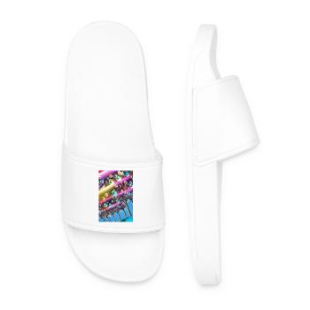 Bulles de savon colorées - Claquettes Homme - blanc - Devant