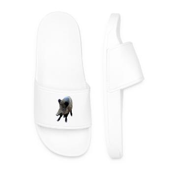 Wild Boar Wild Sow Pig Pigs Poster - Men’s Pool Sliders - white - Front