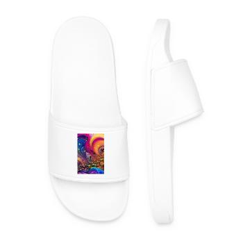 Abstract art - Men’s Pool Sliders - white - Front