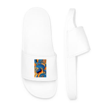 Abstract art - Men’s Pool Sliders - white - Front