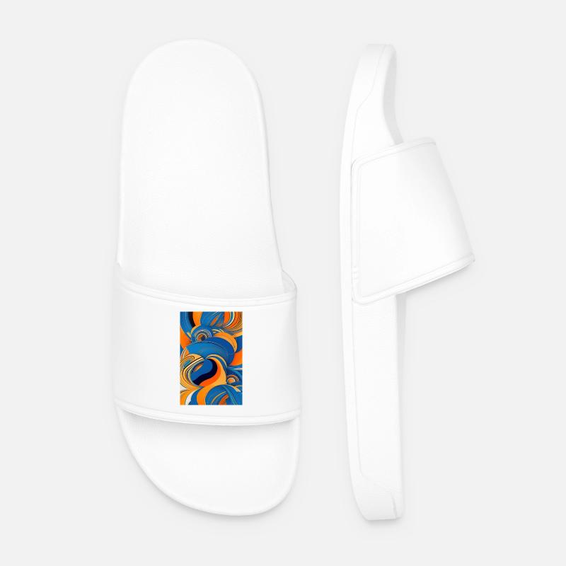Abstract art - Men’s Pool Sliders - white