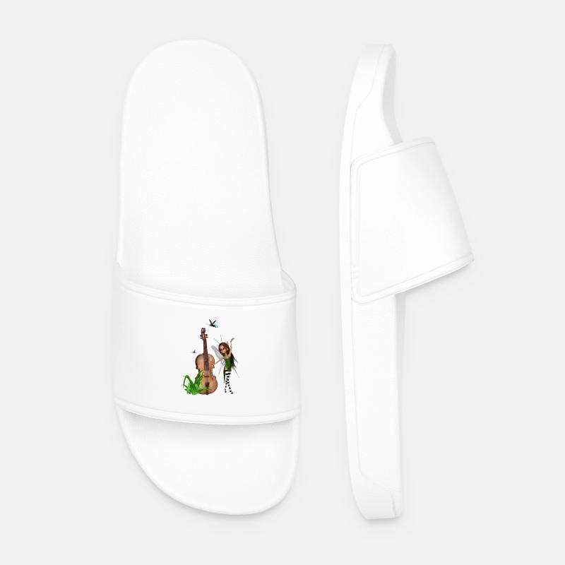 Das Wunder der Geige - Männer Badelatschen - Weiß