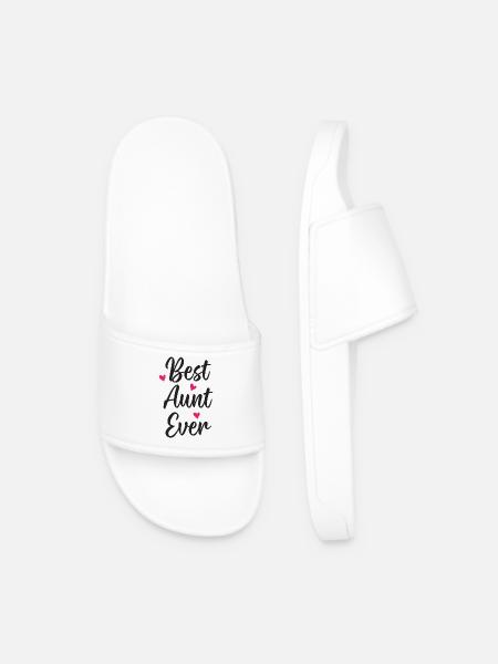 Best Aunt Ever - Men’s Pool Sliders - white