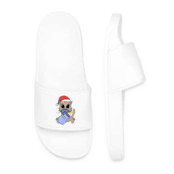 Cat Baby Christmas - Men’s Pool Sliders - white - Front