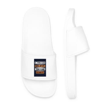 If you can believe you can achieve saying - Men’s Pool Sliders - white - Front