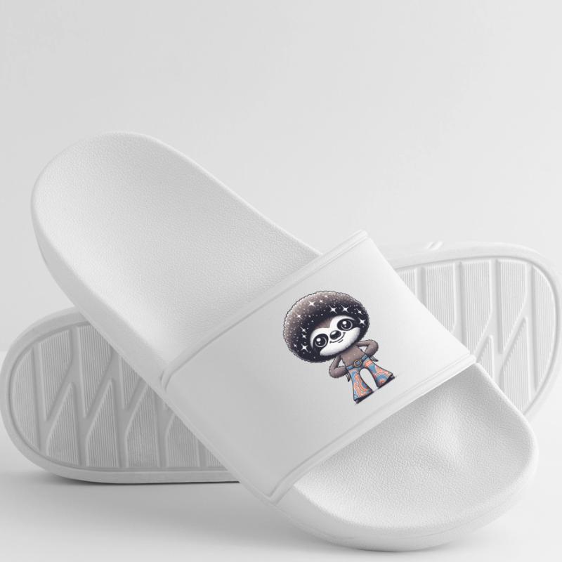 Disco Sloth: Starry Night Groover Men’s Pool Sliders