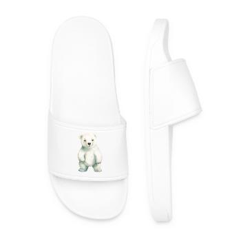 Mascotte de classe ours polaire - Claquettes Homme - blanc - Devant