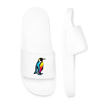 Pinguin - Männer Badelatschen - Weiß - Vorne