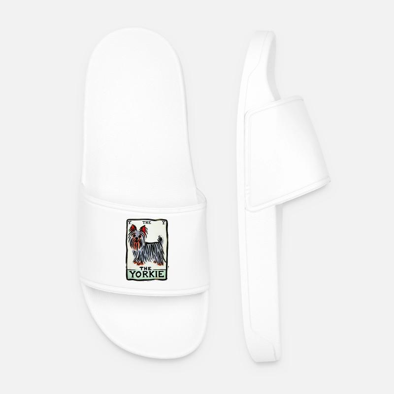 Der Yorkie - Männer Badelatschen - Weiß