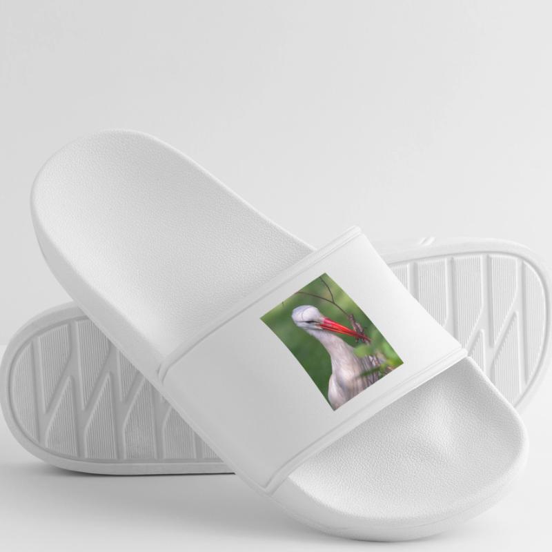 Weißstorch oder Klapperstorch Männer Badelatschen
