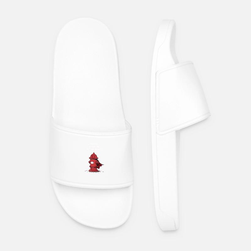 Hydrant Hero in Training - Men’s Pool Sliders - white