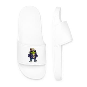 Grenouille Bande dessinée cool - Claquettes Homme - blanc - Devant