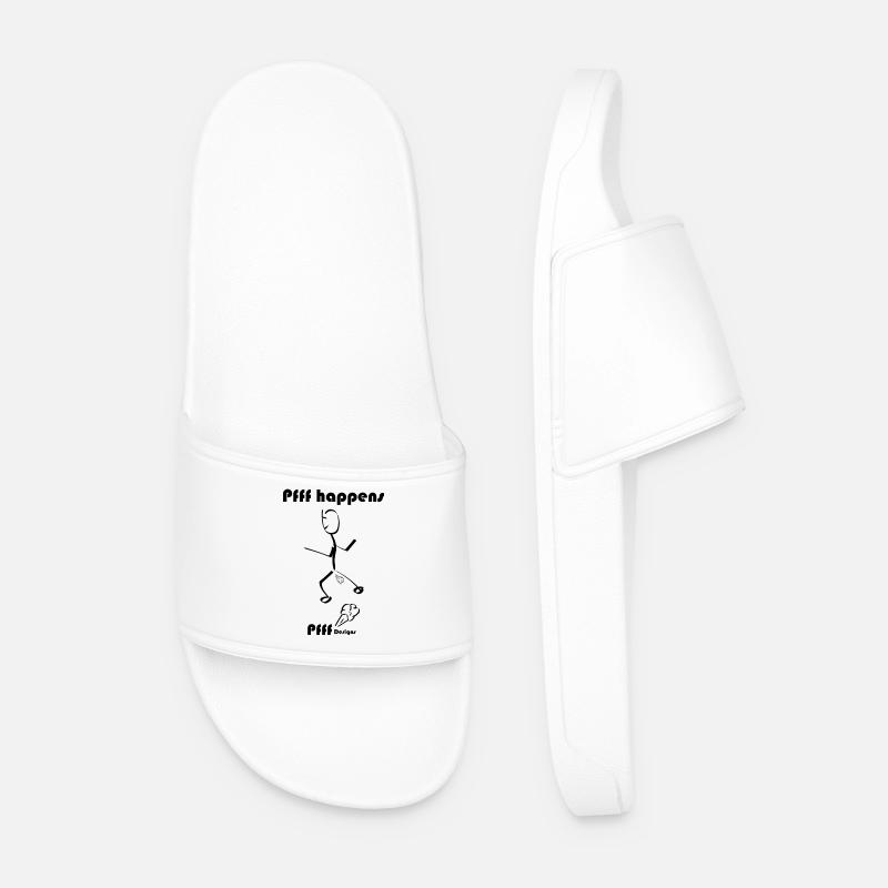 pfff happens - Männer Badelatschen - Weiß