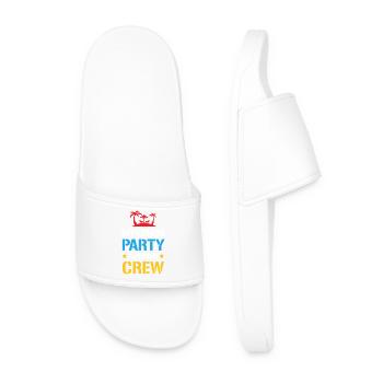 Mykonos Party Crew - Men’s Pool Sliders - white - Front