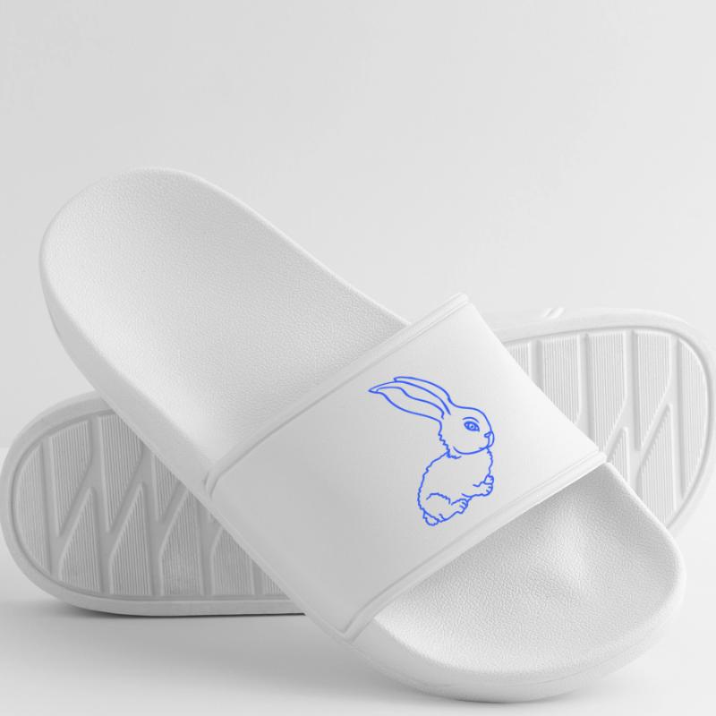 lapin lapin mignon mignon petit câlin amical Claquettes Homme