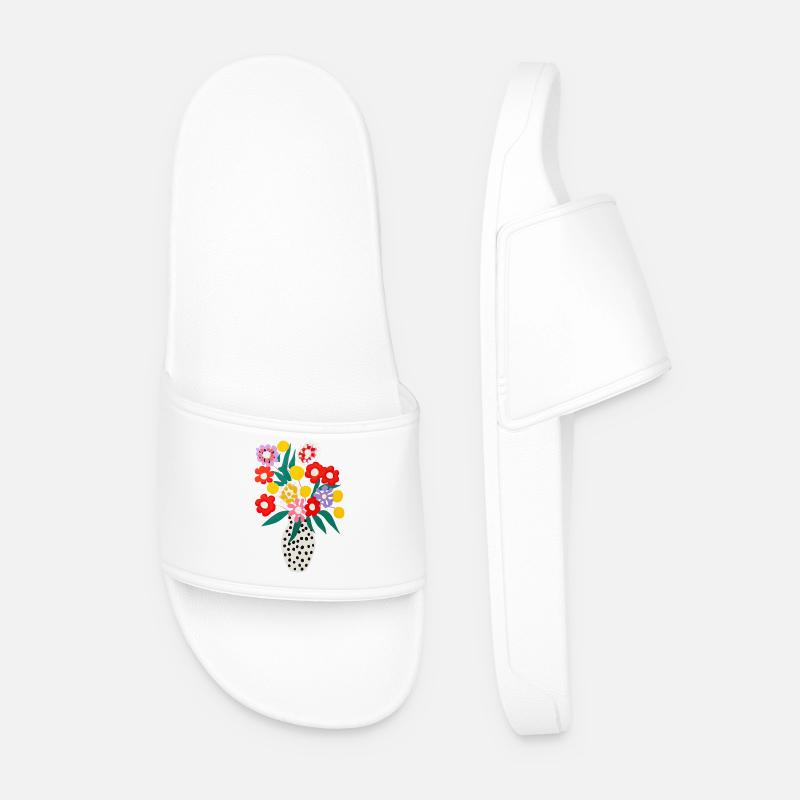 Flowers - Männer Badelatschen - Weiß