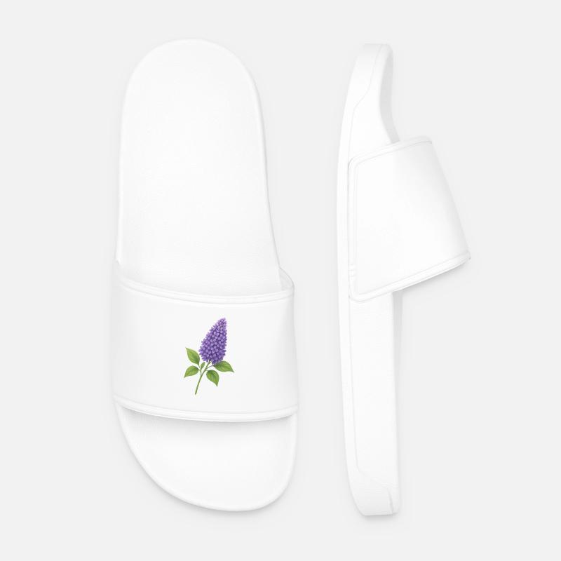 Lilac blossom – delicate spring splendour - Men’s Pool Sliders - white