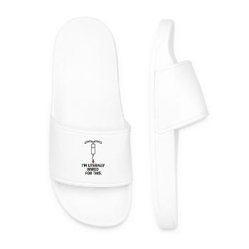 Wired for This – Spiral Design - Men’s Pool Sliders - white - Front