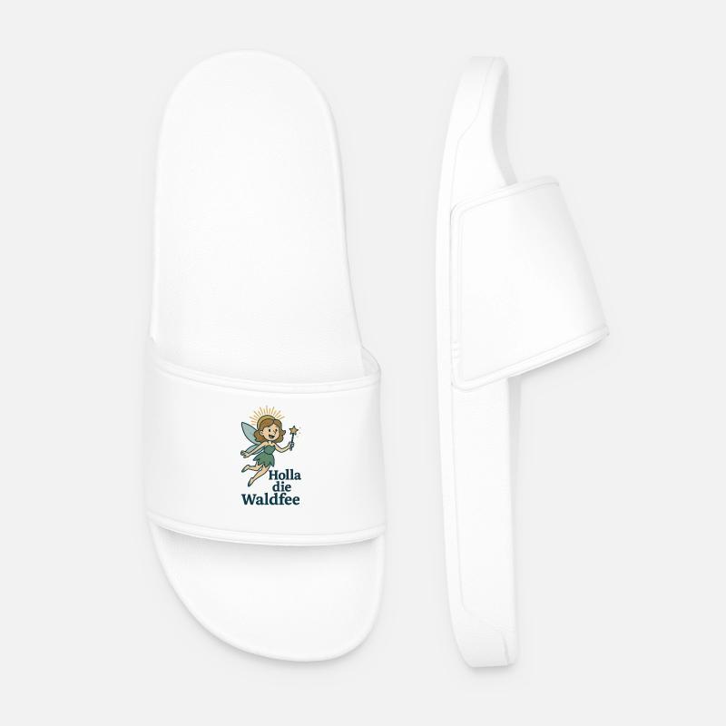 Holla die Waldfee - Männer Badelatschen - Weiß